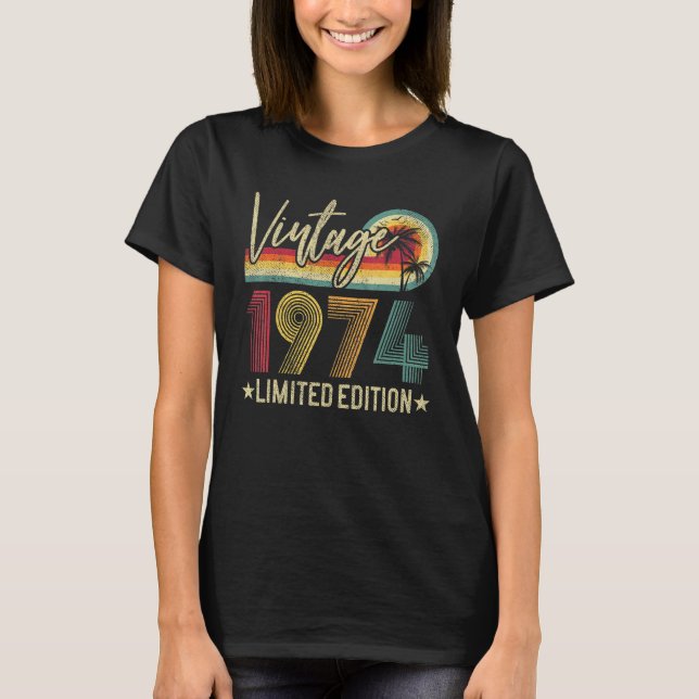 Camiseta 1974 48º cumpleaños 48 años de antigüedad (Anverso)