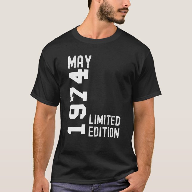 Camiseta 1974 May Happy Birthday Fiesta (Anverso)
