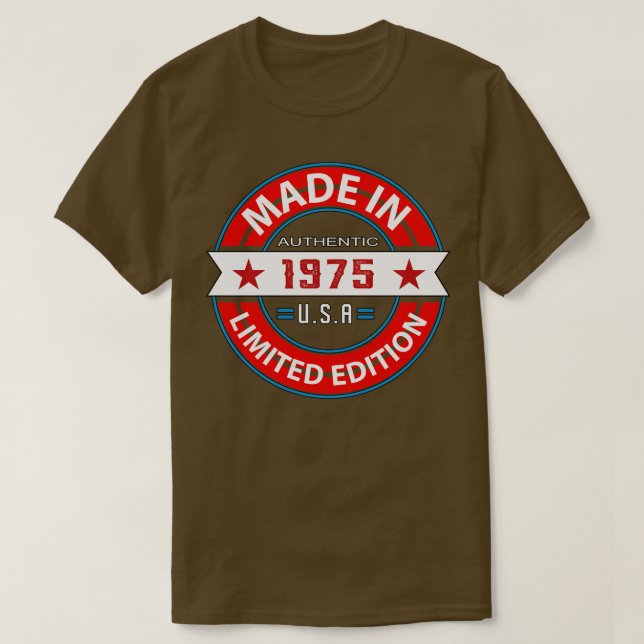 Camiseta 1975 48 años (Diseño del anverso)