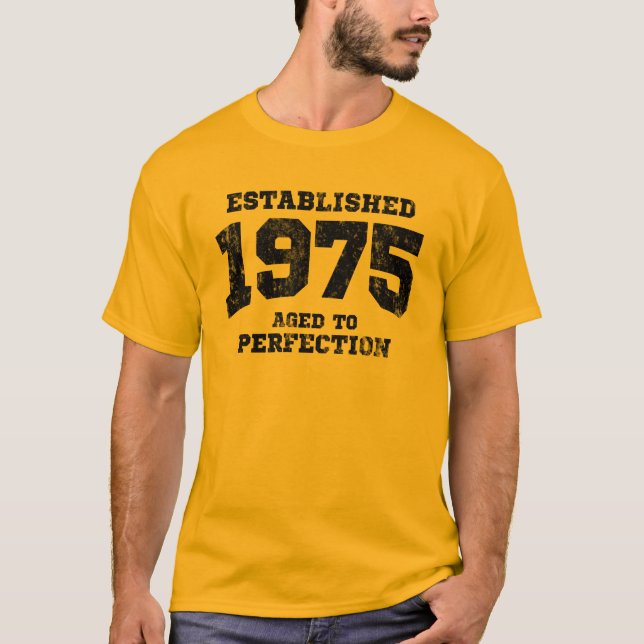 Camiseta 1975 establecidos envejecidos a la perfección (Anverso)