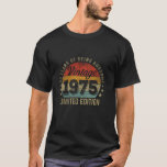 Camiseta 1975 Vintage 50th Birthday Gift Limited Edition 50<br><div class="desc">1975 Vintage 50th Birthday Gift Edición Limitada 50 años</div>