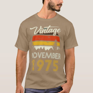 Camiseta 1975 Vintage November Birthday Gif
