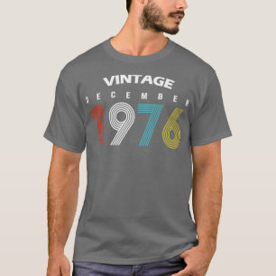 Camiseta 1976 Diciembre Vintage Birthday Gif