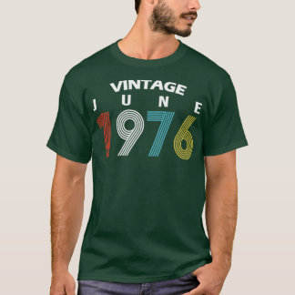 Camiseta 1976 Junio Vintage Birthday Gif