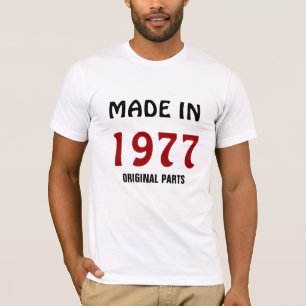 Camiseta 1977, Hecho en 1977, Piezas Originales