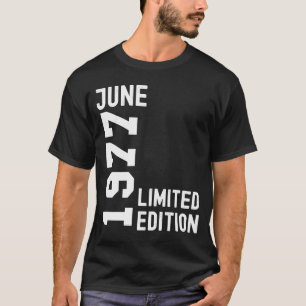 Camiseta 1977 June Happy Birthday Fiesta