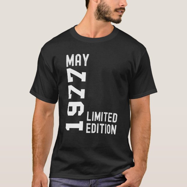 Camiseta 1977 May Happy Birthday Fiesta (Anverso)