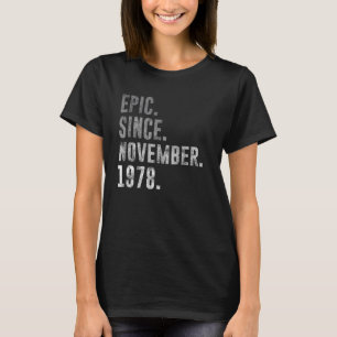 Camiseta 1978 44ª cosecha vintage desde noviembre de 1977