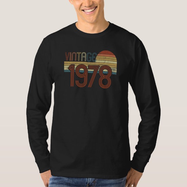 Camiseta 1978 Cumpleaños Retro Vintage 1978 (Anverso)