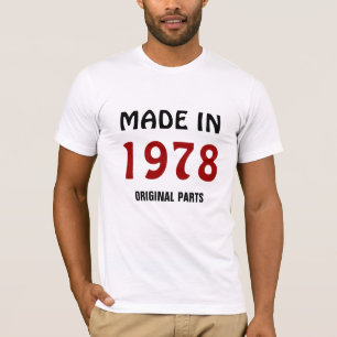 Camiseta 1978, hecho en 1978, piezas originales