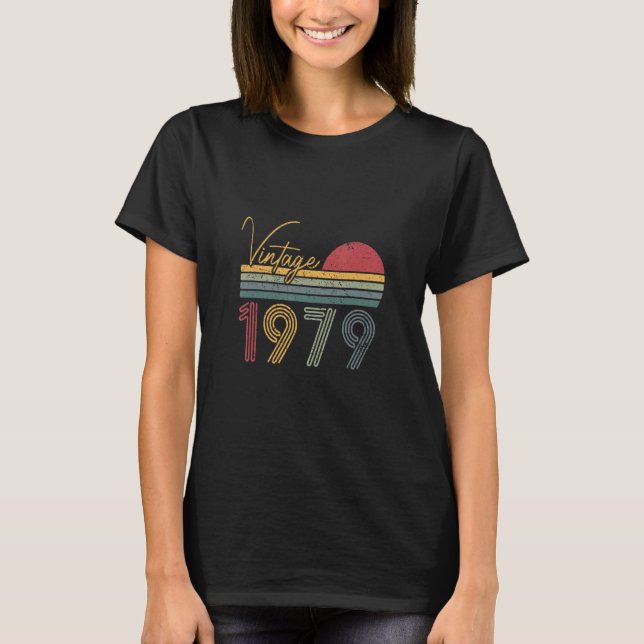 Camiseta 1979 Cumpleaños Vintage Retro 1 (Anverso)