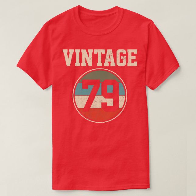 Camiseta 1979 Vintage de cumpleaños 3 (Diseño del anverso)