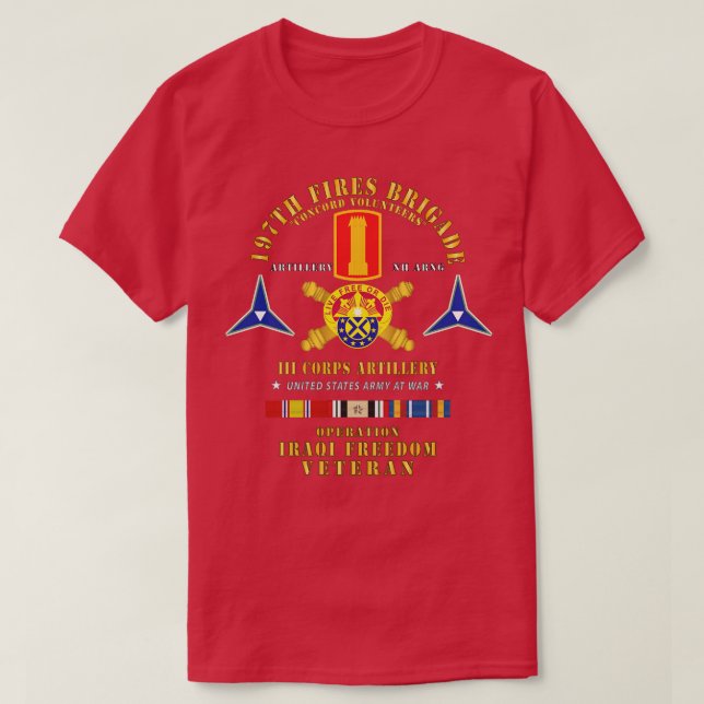 Camiseta 197.ª Operación de artillería de la Brigada de Inc (Diseño del anverso)