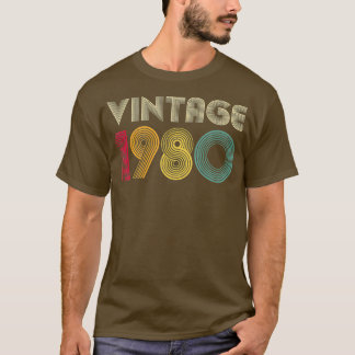 Camiseta 1980 41ª Regalo de cumpleaños Hombres Retro Vintag