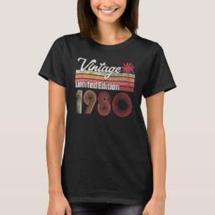 Camiseta 1980 42ª cosecha de cumpleaños 42 años
