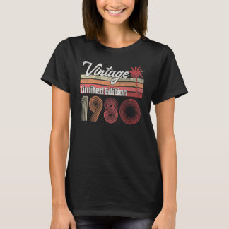 Camiseta 1980 42ª cosecha de cumpleaños 42 años