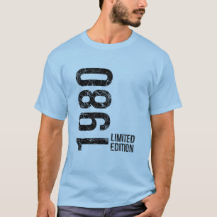 Camiseta 1980 Original Ahora 46 Energía Cumpleaños Retro