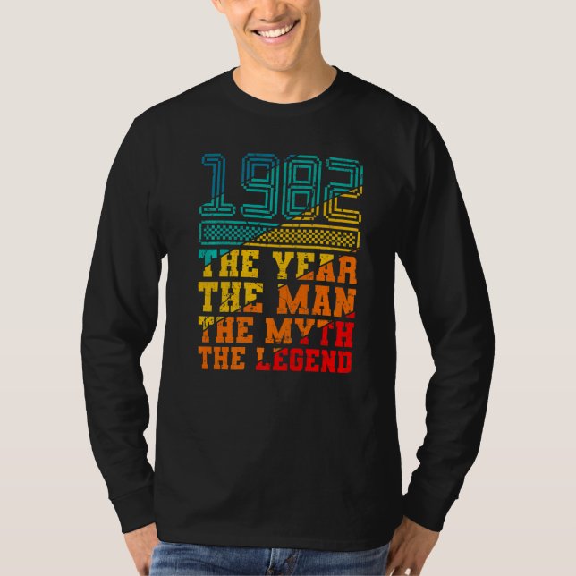 Camiseta 1982 El año Un hombre de mito 40 años (Anverso)