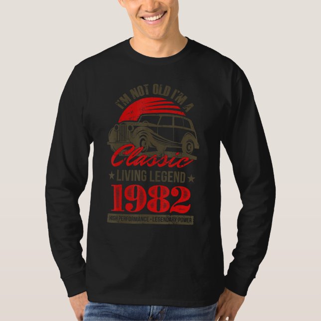 Camiseta 1982 Fiesta Para Hombres 40 Años De Edad Para Herm (Anverso)