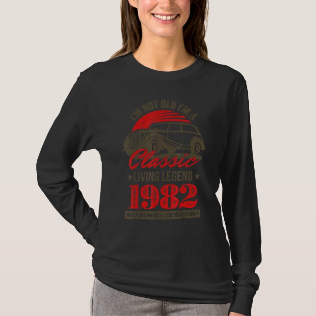 Camiseta 1982 Fiesta Para Hombres 40 Años De Edad Para Herm (Anverso)