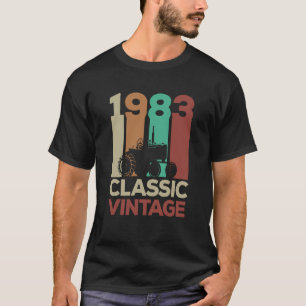 Camiseta 1983 40.º Tractor de Agricultores Retro Vintage de