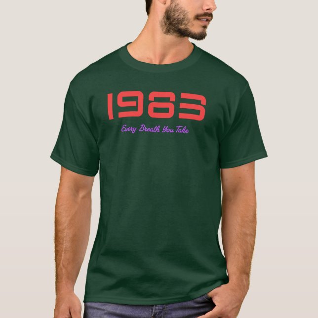 Camiseta 1983 canción principal, Cada respiro que tomas (Anverso)