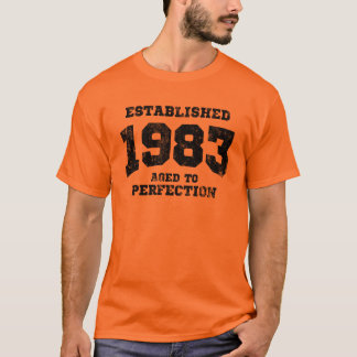Camiseta 1983 establecidos envejecidos a la perfección