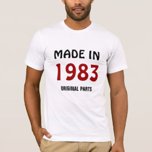Camiseta 1983 - Fabricado en 1983, piezas originales