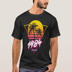 Camiseta 1984 35º cumpleaños Retro Synthwave Outrun