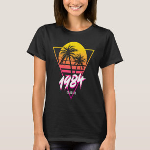 Camiseta 1984 35º cumpleaños Retro Synthwave Outrun
