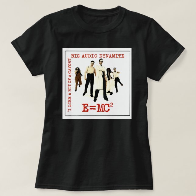 Camiseta 1984, E=MC2, Onda, Dinamita, Audio Big WLIR, Alter (Diseño del anverso)