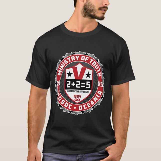 Camiseta 1984 La verdad distópica cree que el Gran Hermano  (Anverso)