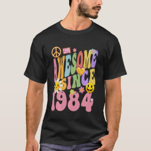 Camiseta 1984 Nacimiento Hippie retro asombroso desde 1