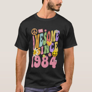 Camiseta 1984 Nacimiento Hippie retro asombroso desde 1