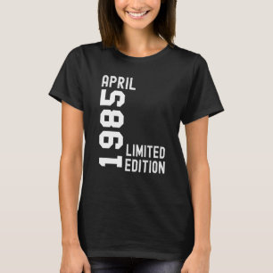 Camiseta 1985 April Happy Birthday Fiesta