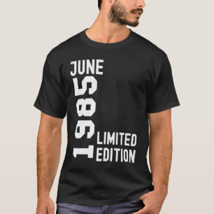 Camiseta 1985 June Happy Birthday Fiesta