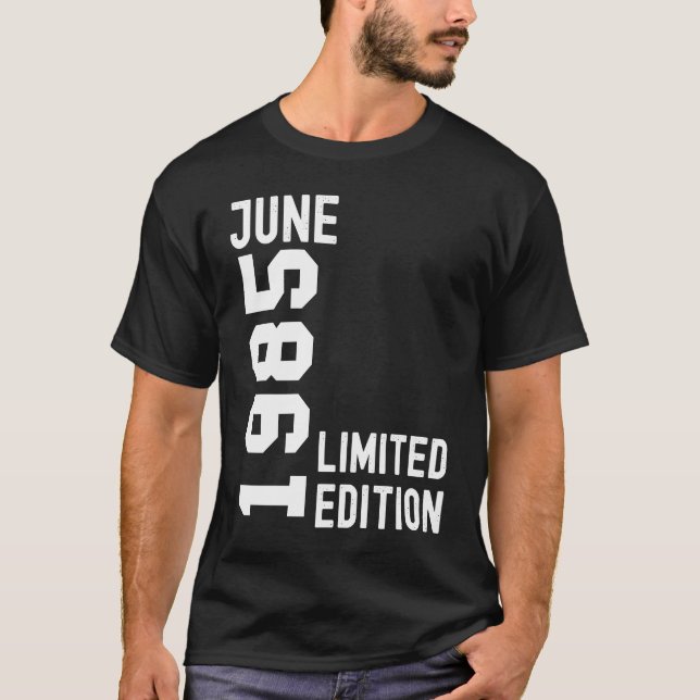 Camiseta 1985 June Happy Birthday Fiesta (Anverso)