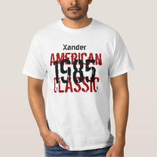 Camiseta 1985 o cuaesquiera regalos de cumpleaños clásico