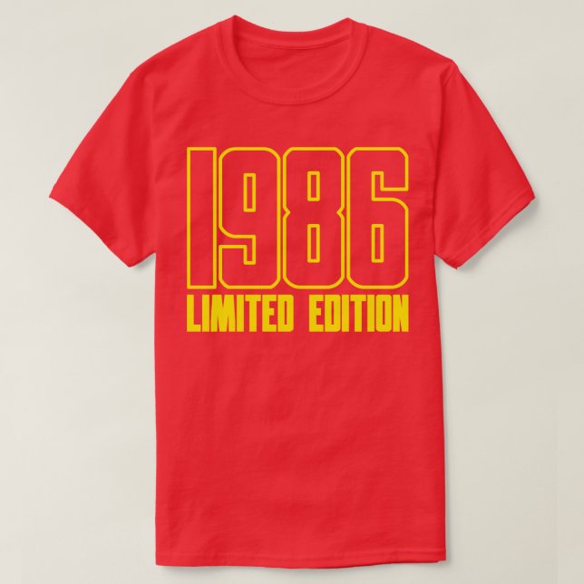 Camiseta 1986 Edición limitada Regalo de cumpleaños (Diseño del anverso)