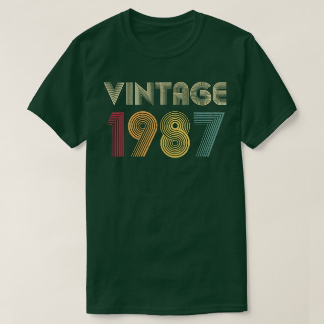 Camiseta 1987 35th Birthday 35 Years Gag Funny Gift Vin (Diseño del anverso)