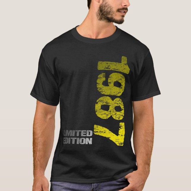 Camiseta 1987 36º cumpleaños nacido en 1987 (Anverso)