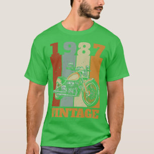 Camiseta 1987 Born Vintage Motorcycle Gift Biker Motorcycli