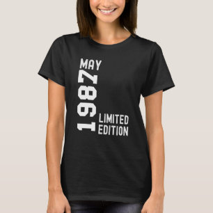 Camiseta 1987 May Happy Birthday Fiesta
