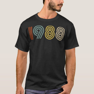Camiseta 1988 Año de nacimiento estilo retro 1