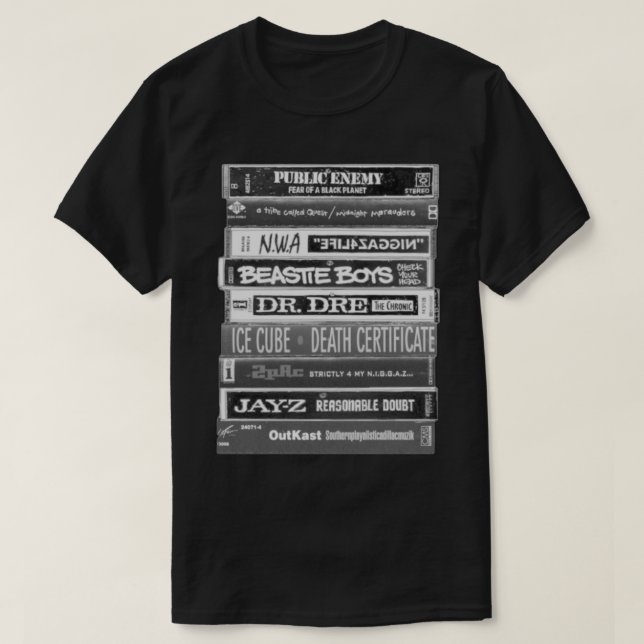 Camiseta 1990s Hip Hop Classic Cassette Tapes Perfect Gift  (Diseño del anverso)