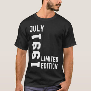 Camiseta 1991 Julio Fiesta feliz cumpleaños
