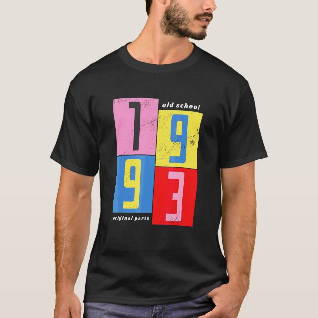 Camiseta 1993 Original Parts Old School 90 (Anverso)