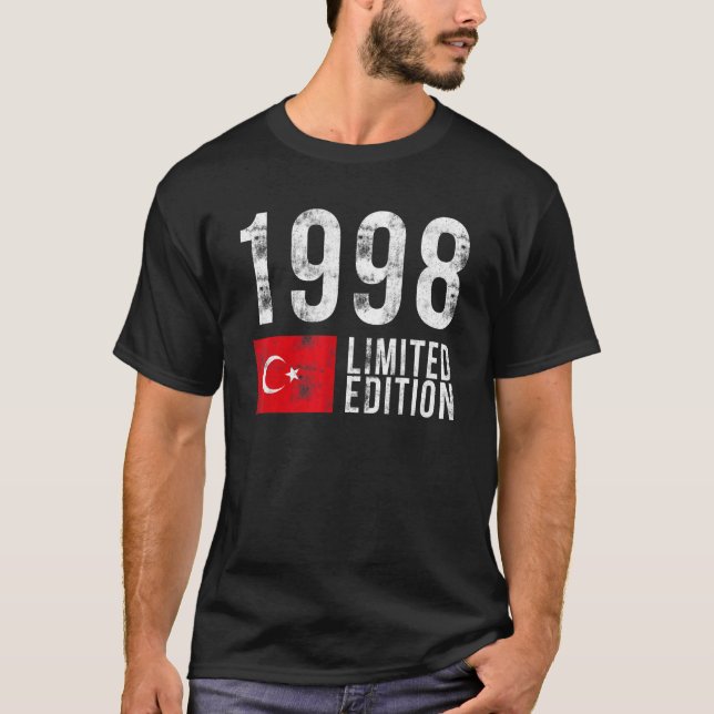 Camiseta 1998 Edición limitada Turquía con cumpleaños de ba (Anverso)