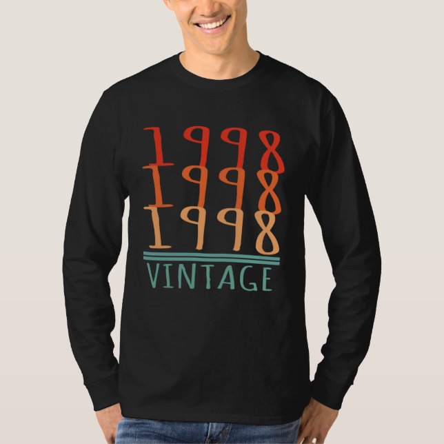 Camiseta 1998 Vintage Anniversary Matching Couple (Anverso)