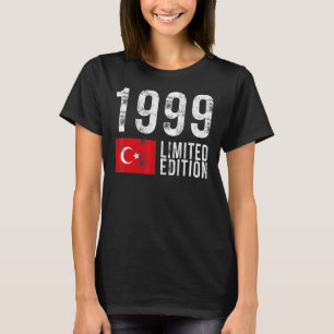 Camiseta 1999 Edición limitada Turquía con cumpleaños de ba